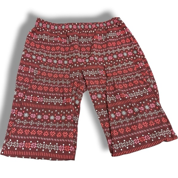 312 AERIE | NWT $40 Burgundy Multi Fair Isle Print Lounge Pants (Size M) - Picture 6 of 17